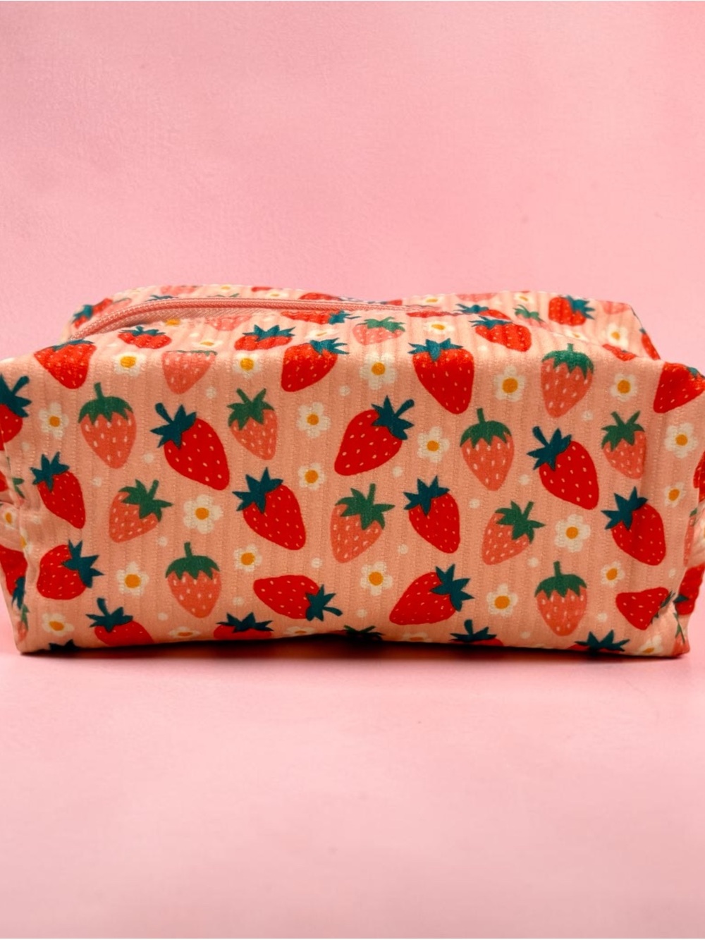 Strawberry Print makeup Pouch